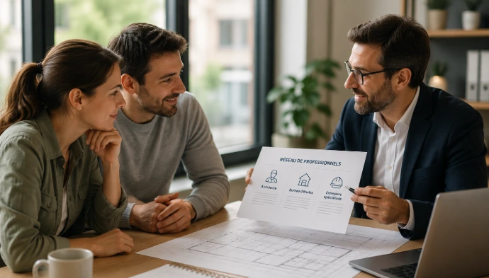 Mise en relation avec les professionnels adaptés au projet